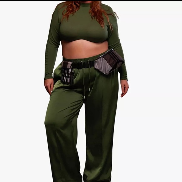 ADIDAS x IVY PARK Wild Pine Green Cropped Long Sleeve Size Plus Size NWT - Picture 16 of 16